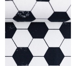 Baumwolle - Fußball schwarz weiß